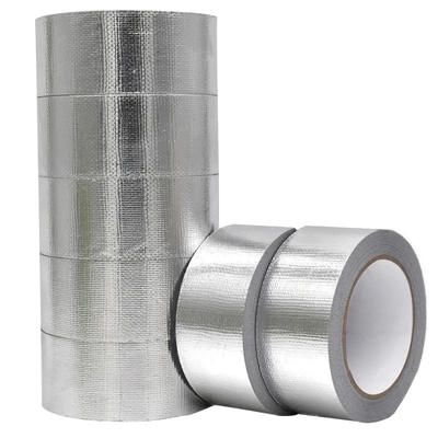 Vlam - van de de Foliehvac Thermische Isolatie van het vertragers de Zelfklevende Aluminium Band van de de Glasvezeldoek