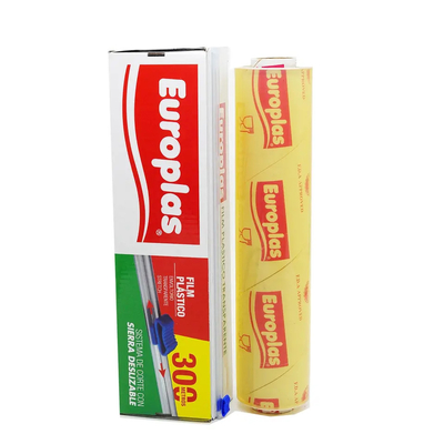 Douane klampt de Zachte PE Keuken van pvc zich de Rang vast van het Omslagvoedsel het Plastic Verse Houden zich Film met Snijder vastklampt