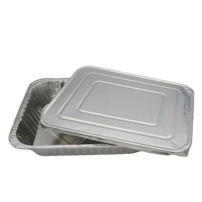 De middelgrote Containers van Aluminiumfolietray disposable aluminium foil take uit met Deksel
