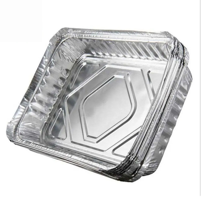 De middelgrote Containers van Aluminiumfolietray disposable aluminium foil take uit met Deksel
