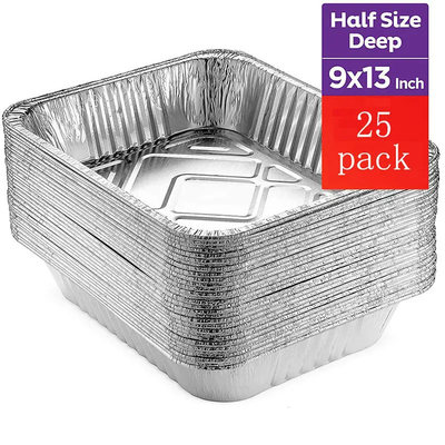 De middelgrote Containers van Aluminiumfolietray disposable aluminium foil take uit met Deksel
