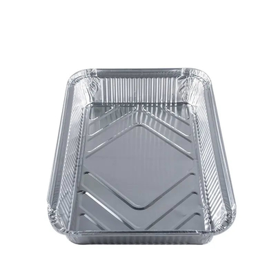 Het op zwaar werk berekende Ondiepe Beschikbare van de de Containers Langwerpige Folie van het Aluminiumfolievoedsel Deksel van Pan With