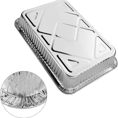 Het op zwaar werk berekende Ondiepe Beschikbare van de de Containers Langwerpige Folie van het Aluminiumfolievoedsel Deksel van Pan With
