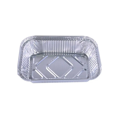 1 van het Aluminium Meeneemcontainers van pond 450ml Langwerpige het Voedseldoos met Deksel