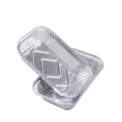 1 van het Aluminium Meeneemcontainers van pond 450ml Langwerpige het Voedseldoos met Deksel