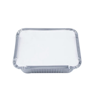 Wegwerp voedselverpakking Aluminiumfolie opslagcontainers Rechthoekfolie dienblad met deksels