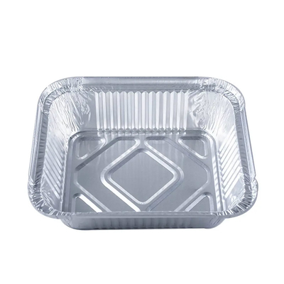 Wegwerp voedselverpakking Aluminiumfolie opslagcontainers Rechthoekfolie dienblad met deksels