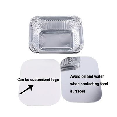 260ml het kleine Aluminium haalt Containers weg Bakkend het Beschikbare Voedsel Tray With Lid van de Aluminiumfolie
