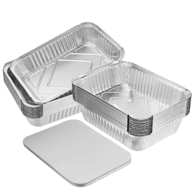 F4 83185 Beschikbare Foliecontainers met de Folie van de het Aluminiumcake van de Deksels1750ml Rechthoek