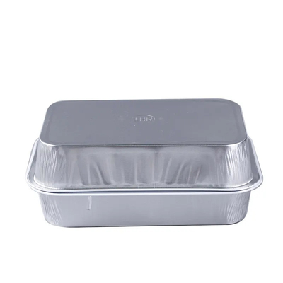350ml van de het Voedseldienst van de rechthoek Beschikbare Luchtvaartlijn de Aluminiumfoliecontainer met Deksel