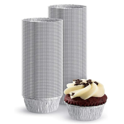 Ronde meeneem aluminiumfolie voedselcontainers 130 ml wegwerp Ramekins-bekers
