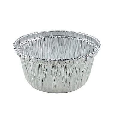 Ronde meeneem aluminiumfolie voedselcontainers 130 ml wegwerp Ramekins-bekers