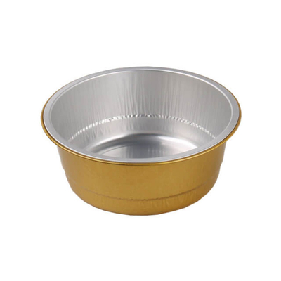 450 ml kleurrijke aluminiumfolie voedselcontainers Smoothwall wegwerp pudding bakvormen met deksel