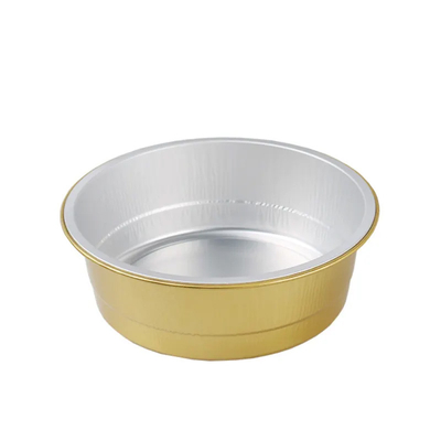 450 ml kleurrijke aluminiumfolie voedselcontainers Smoothwall wegwerp pudding bakvormen met deksel