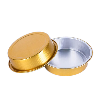 150ml de beschikbare Containers van het Aluminiumfolievoedsel om Kleurrijk Mini Cupcake Baking Cups With-Deksel