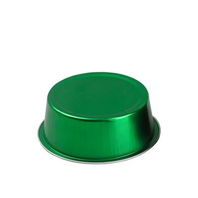 150ml de beschikbare Containers van het Aluminiumfolievoedsel om Kleurrijk Mini Cupcake Baking Cups With-Deksel